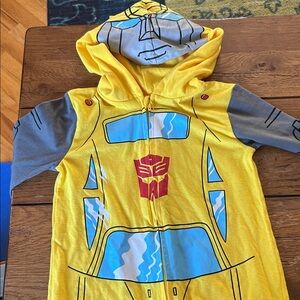 Yellow Transformer Hoodie with Red Logo